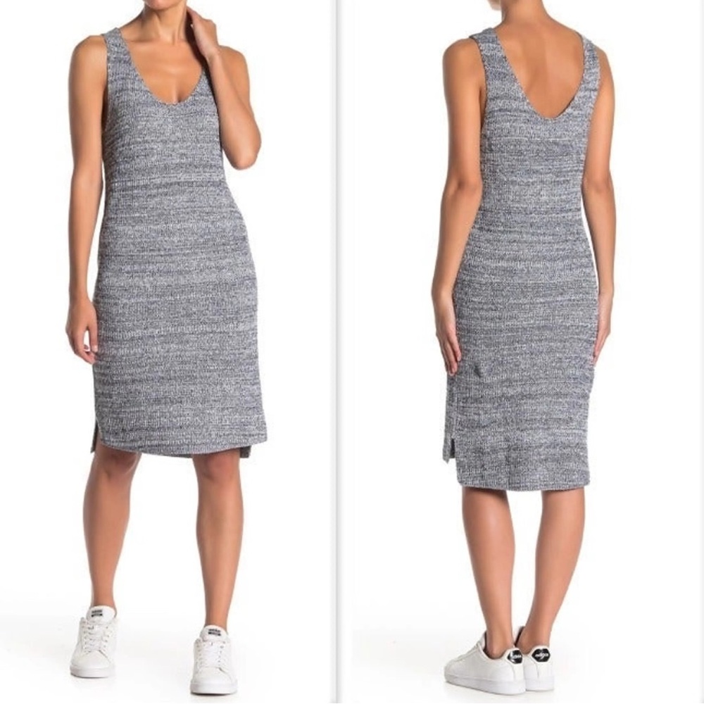 NWOT Sleeveless Marled Knit Midi Sweater Dress